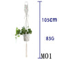 Flower Pot Net Bag Beige Cotton Rope Indoor Plant Hanger Hanging Basket Sling