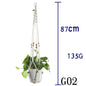 Flower Pot Net Bag Beige Cotton Rope Indoor Plant Hanger Hanging Basket Sling