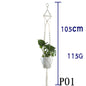 Flower Pot Net Bag Beige Cotton Rope Indoor Plant Hanger Hanging Basket Sling