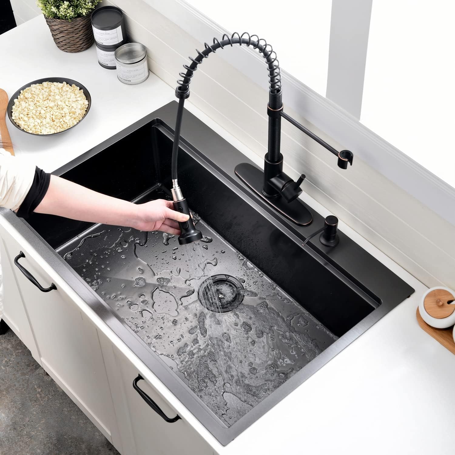 15X18 Black Stainless Steel Sink