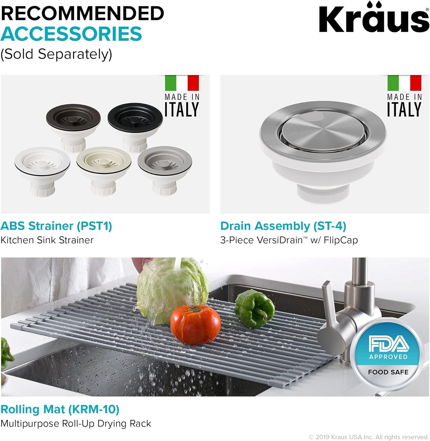 KRAUS Forteza 33" Drop-In/Undermount Double Bowl Kitchen Sink - Black