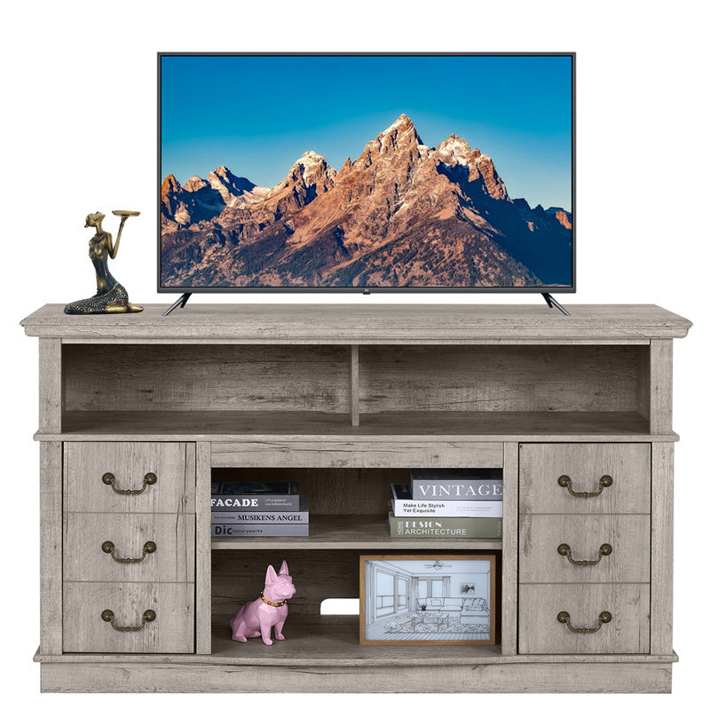 Well-designed TV Cabinet Vintage Home Living Room Wood TV Stand For TVs Modern Entertainment Center Farmhouse TV Storage Cabinet